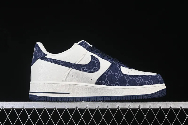 All categories Nk Air Force 1 Air Force series Nk Air Force 1 Low Air Force low-top Nike Air Force 1'07 Low Gucci joint navy blue denim Air Force 1 low-top casual sneakers SC0601-569